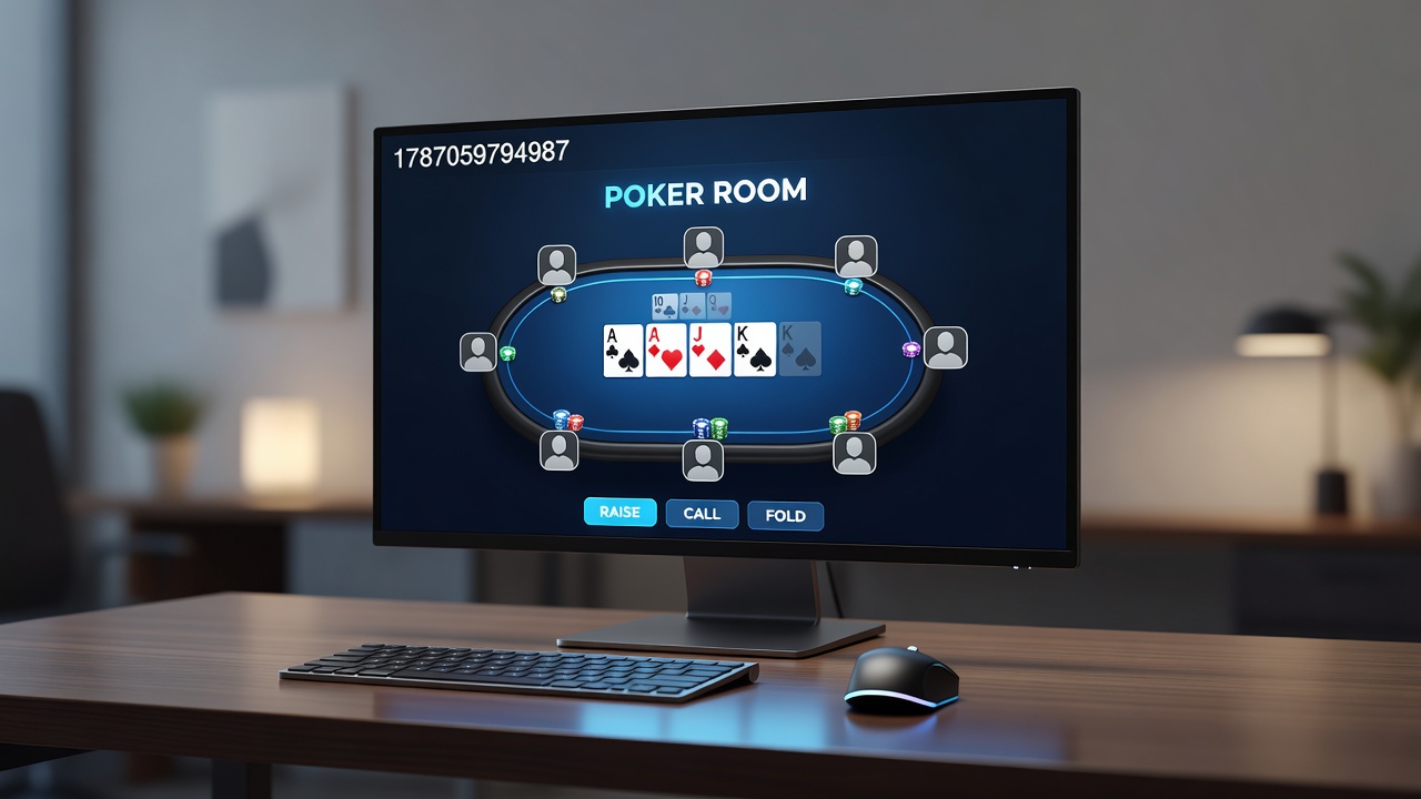 Secure transaction processing screen in an online poker application