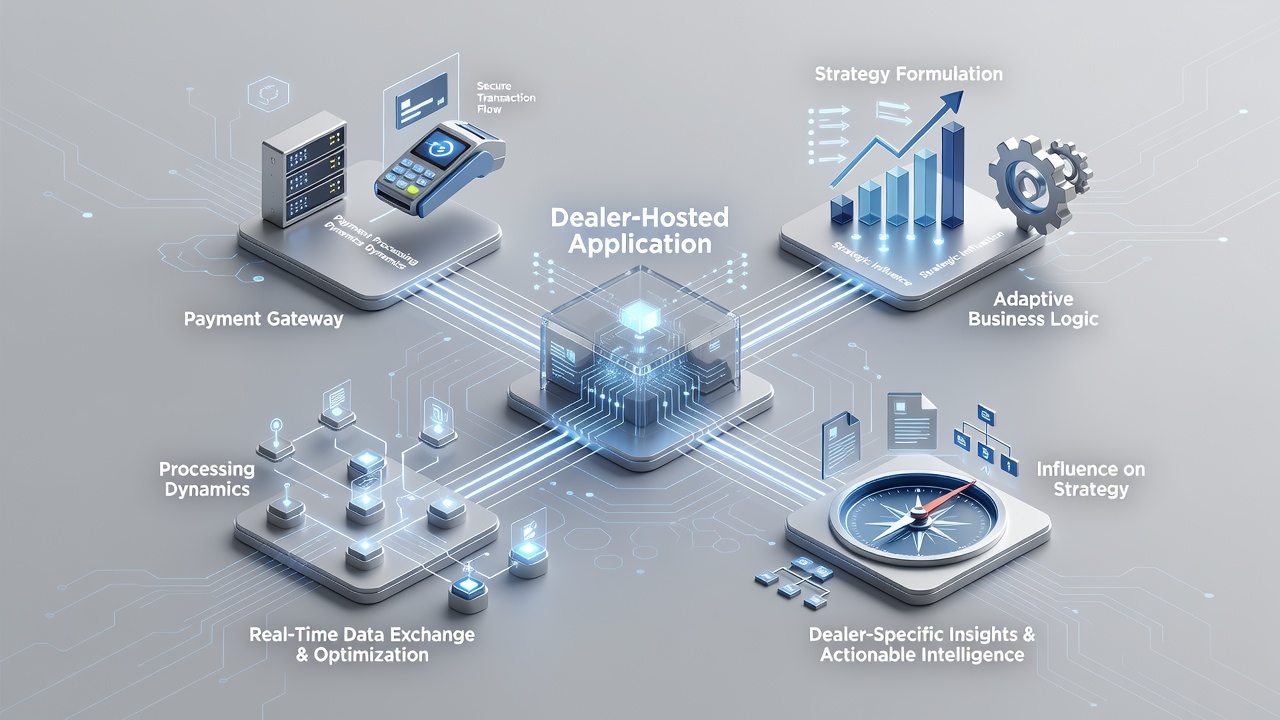 Detailed view of strategy formulation meetings reviewing payment analytics dashboards for dealer-hosted platforms