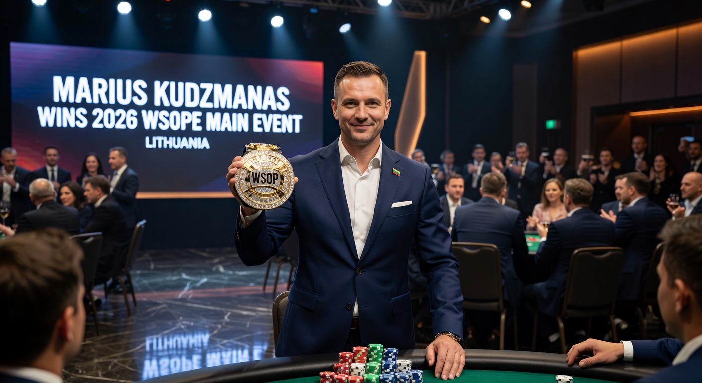 The final hand showdown between Marius Kudzmanas and Akihiro Konishi at the 2026 WSOP Europe Main Event