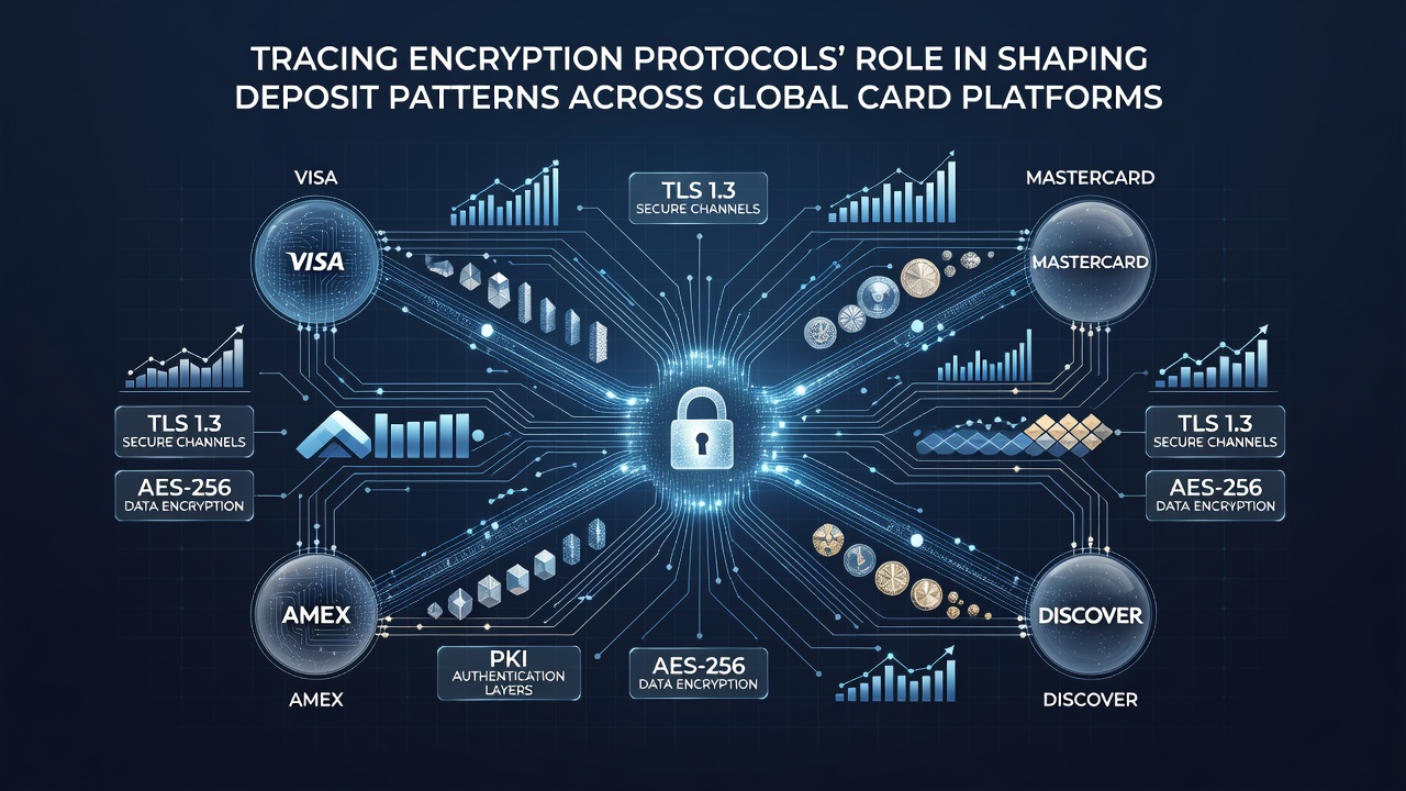 Secure encryption handshake diagram illustrating card deposit authorization steps